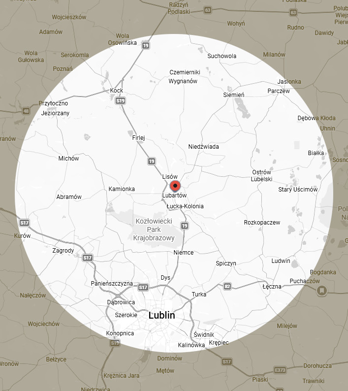 Obszar działania elektryka — Lubartów i okolice 30 km
